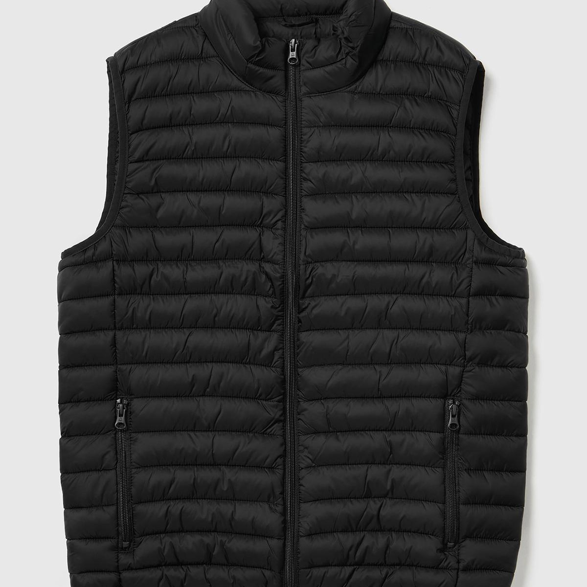 Erkek Siyah Eco-Recyle Dolgulu Pufa Yelek