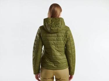  Kadın Haki Recycled Polyester Dolgulu  Pufa Mont