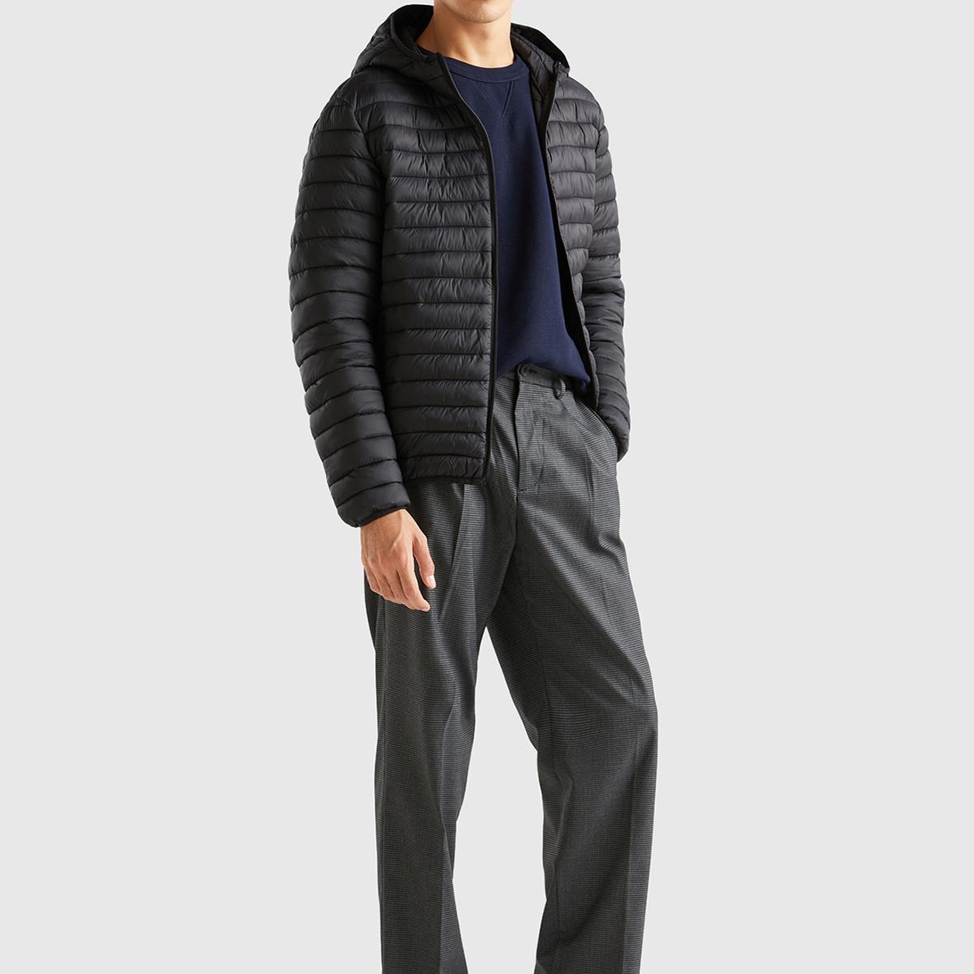 Erkek Siyah Pufa Mont