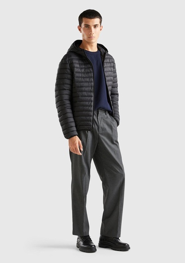  Erkek Siyah Pufa Mont