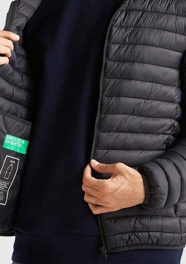  Erkek Siyah Pufa Mont