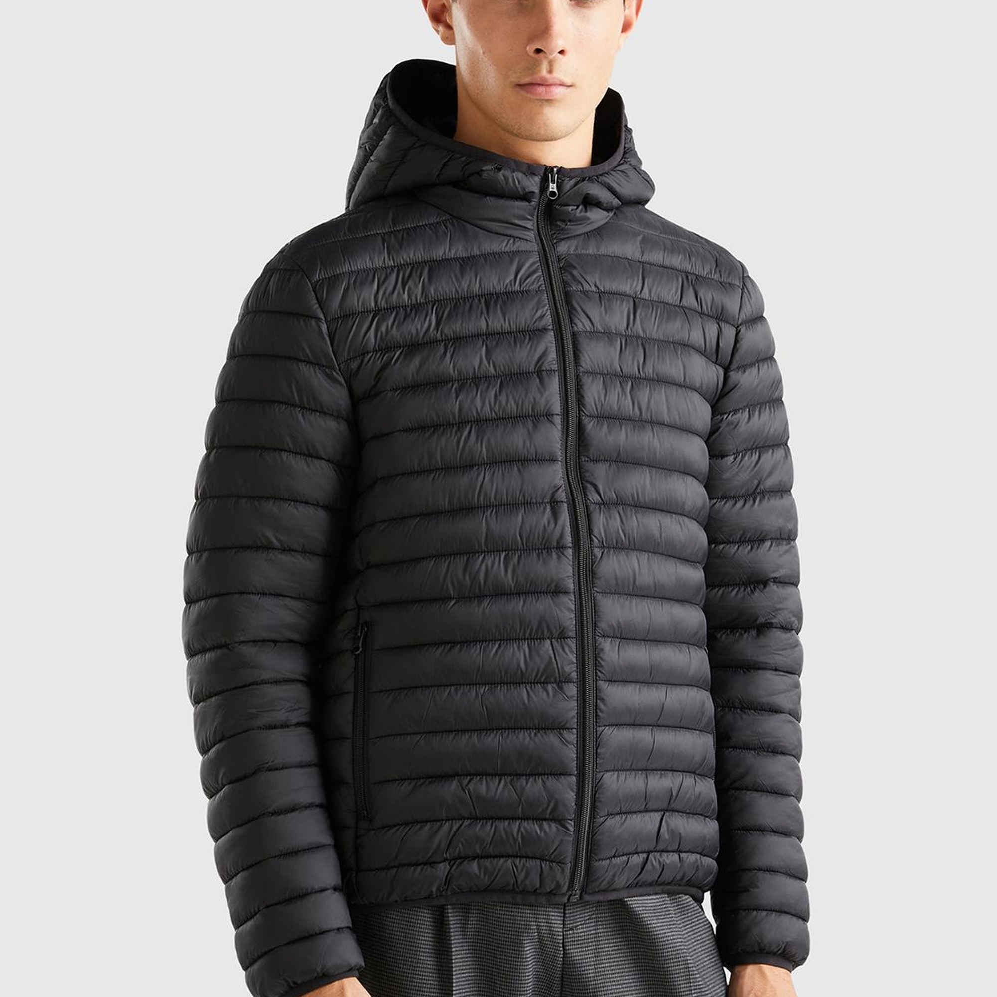 Erkek Siyah Pufa Mont