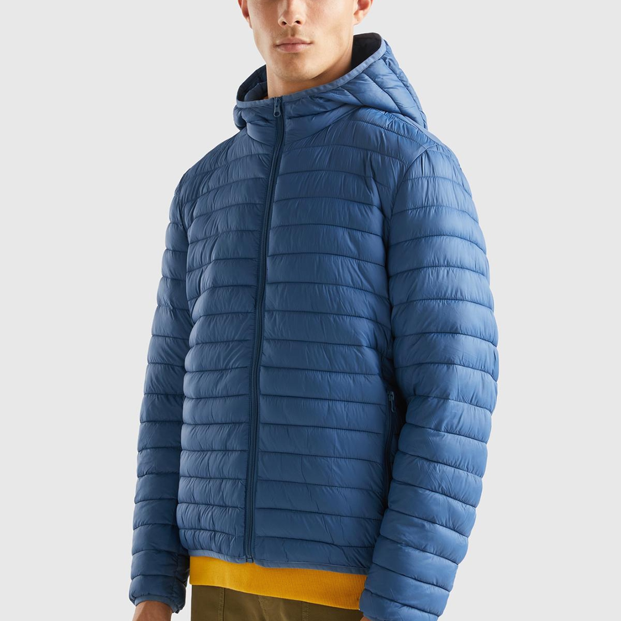 Erkek Mavi Pufa Mont