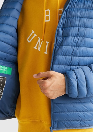  Erkek Mavi Pufa Mont