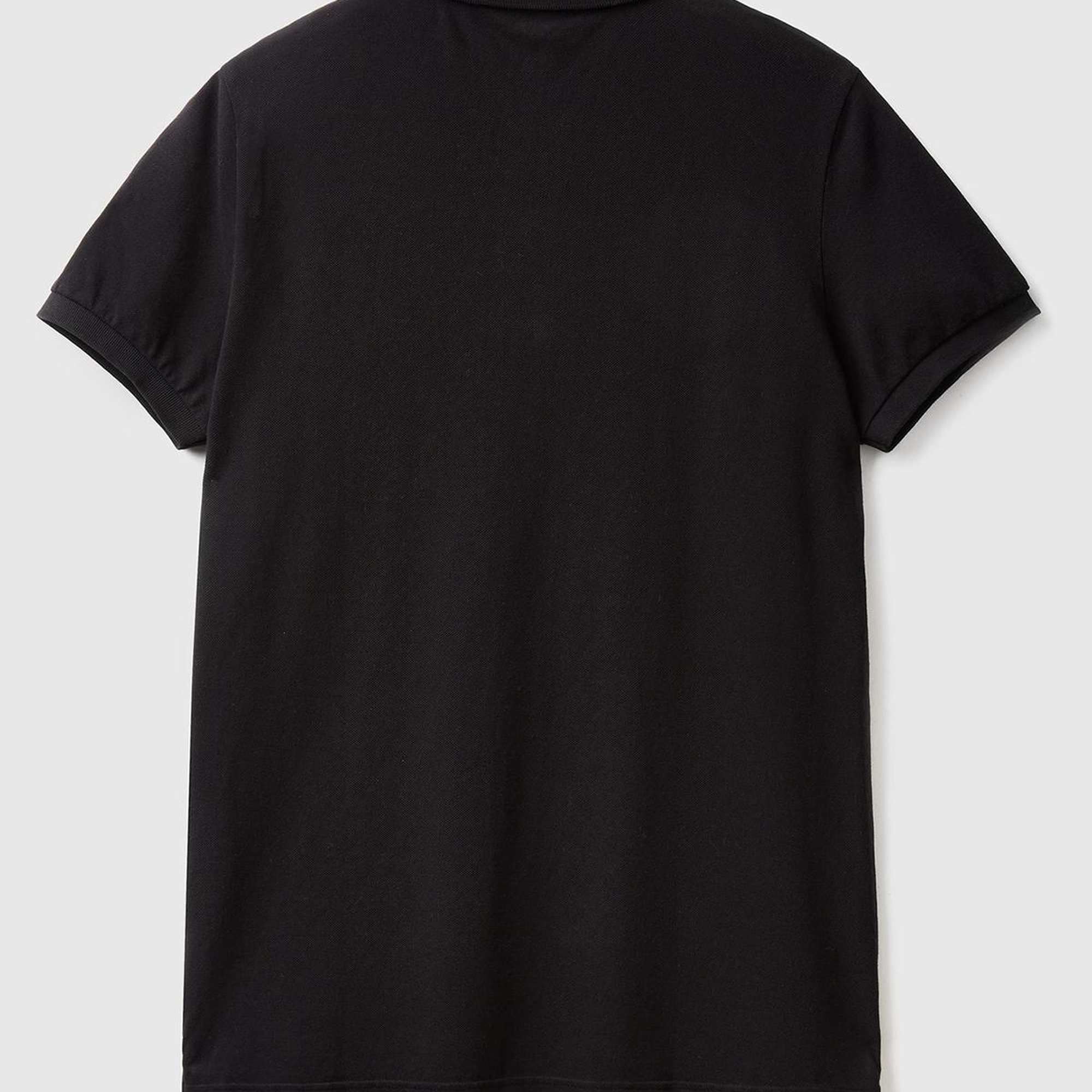 Erkek Siyah Slim Fit Kısa Kollu Polo T-Shirt