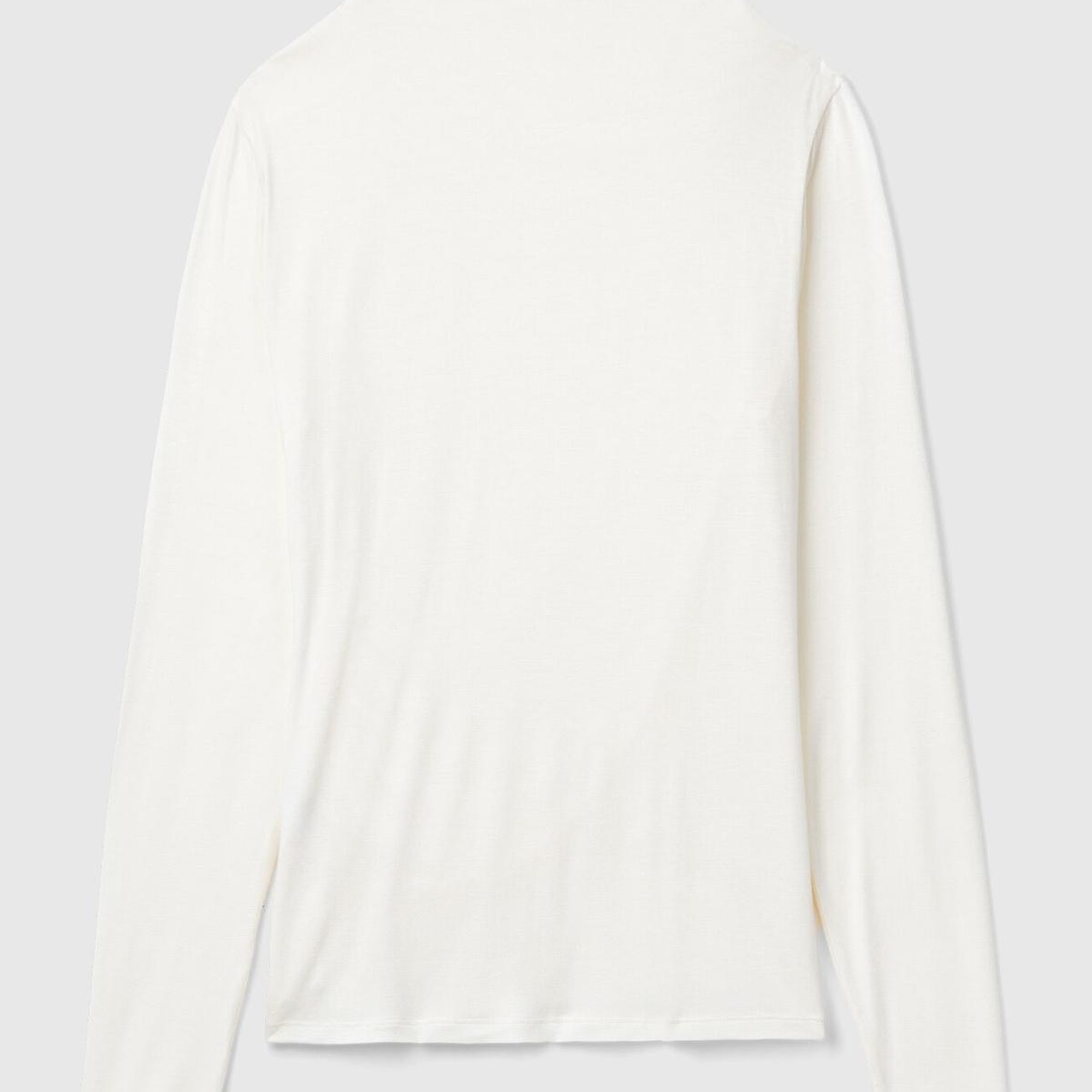 Kadın Krem Modal Karışımlı Omzu Büzgü Detaylı Yarım Balıkçı Yaka Sweatshirt