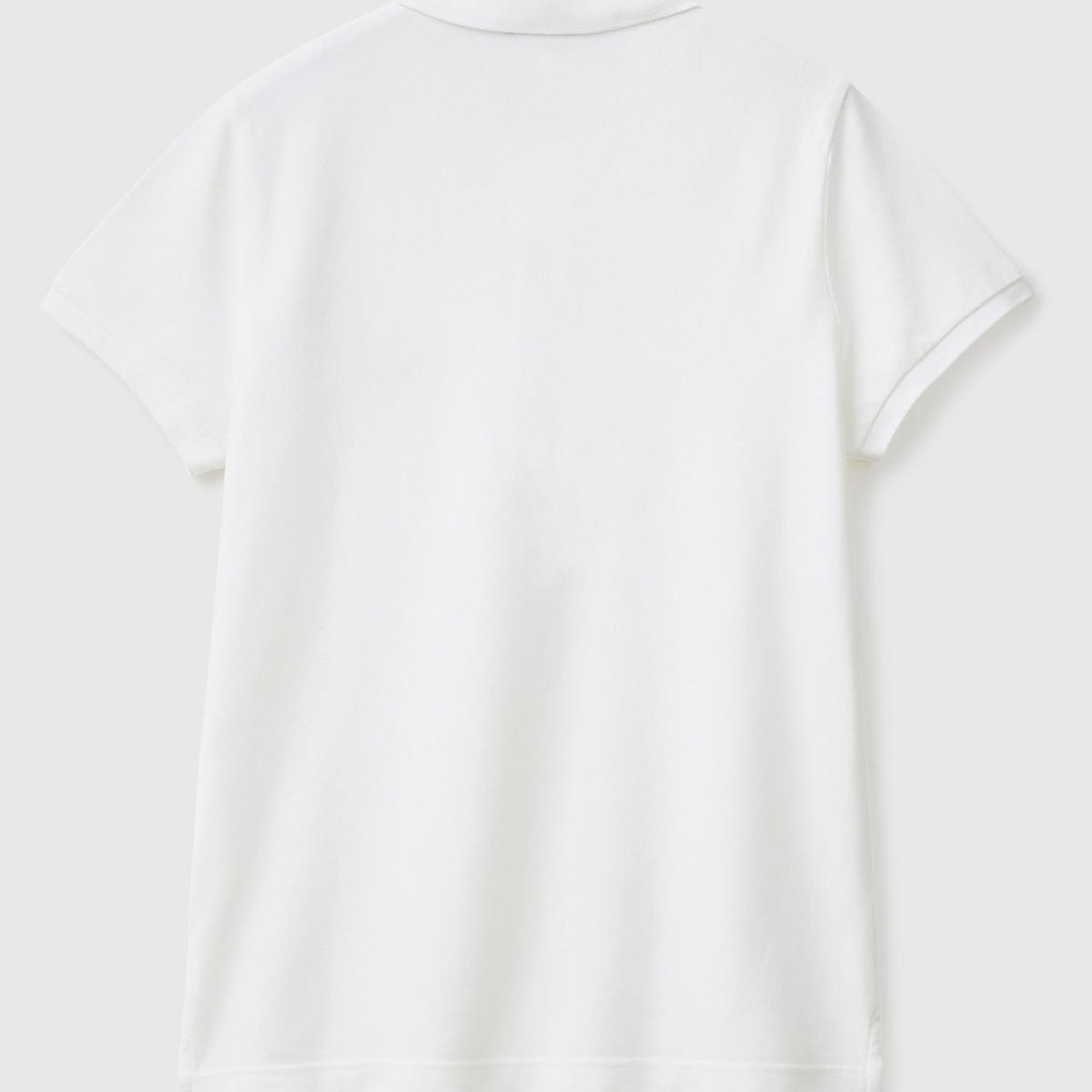 Erkek Beyaz Slim Fit Kısa Kollu Polo T-Shirt