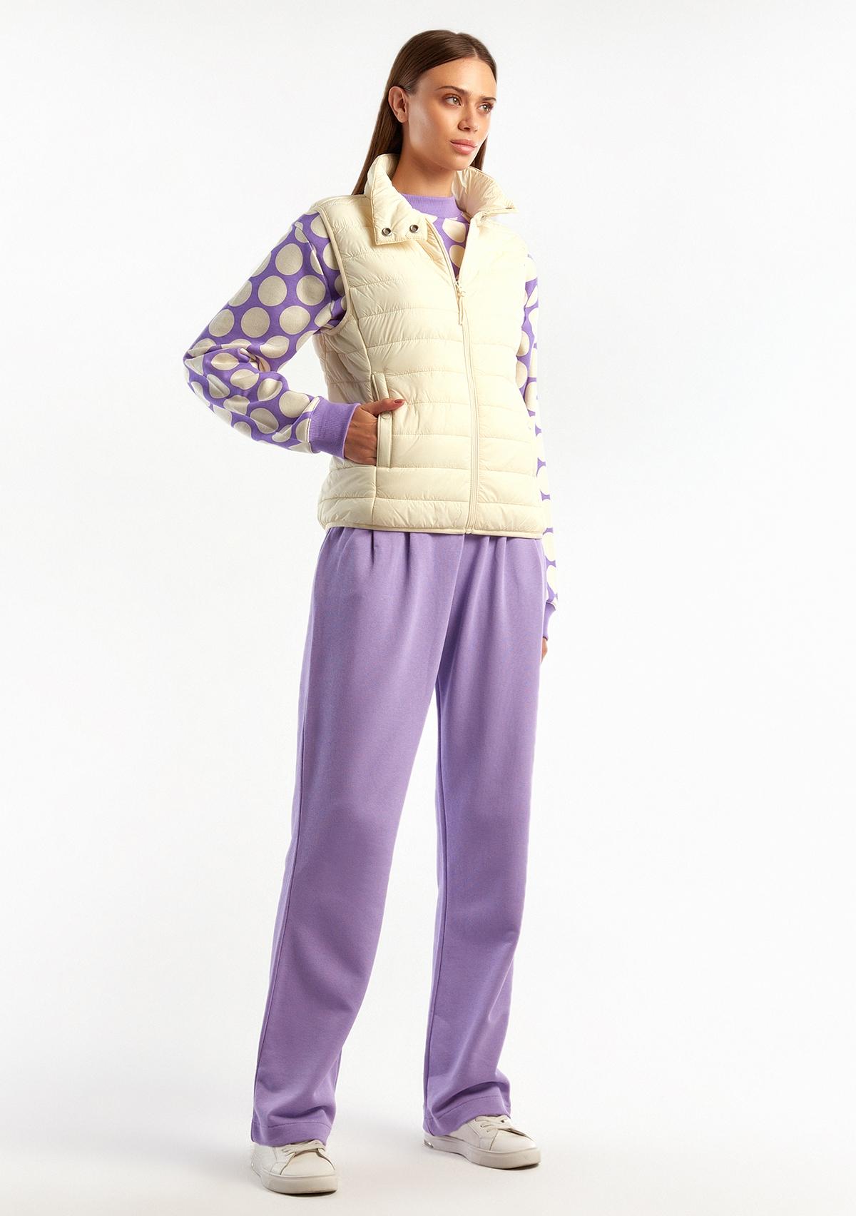  Kadın Krem Recycled Polyester Dolgulu  Pufa Yelek