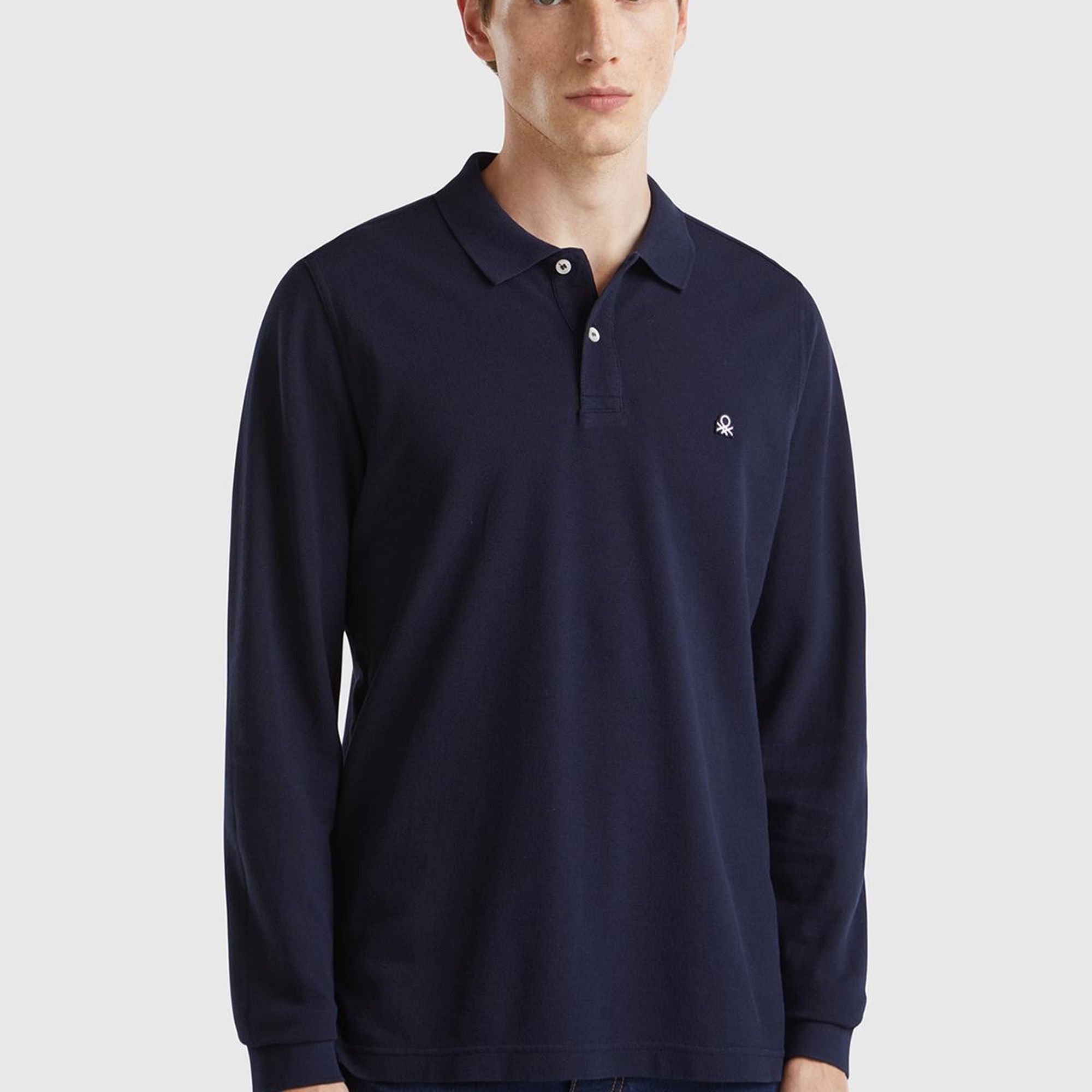 Erkek Lacivert Uzun Kol Polo T-Shirt