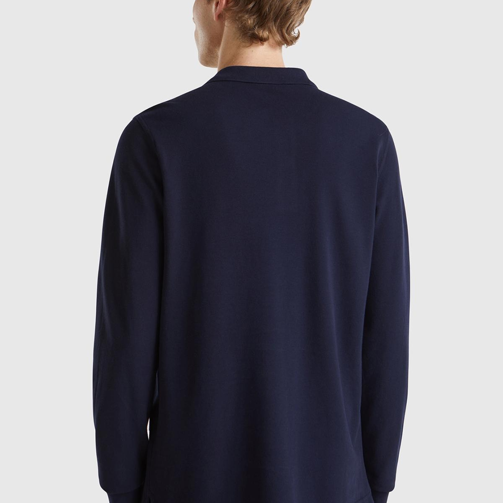 Erkek Lacivert Uzun Kol Polo T-Shirt