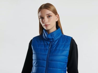  Kadın Gece Mavisi Recycled Polyester Dolgulu  Pufa Yelek