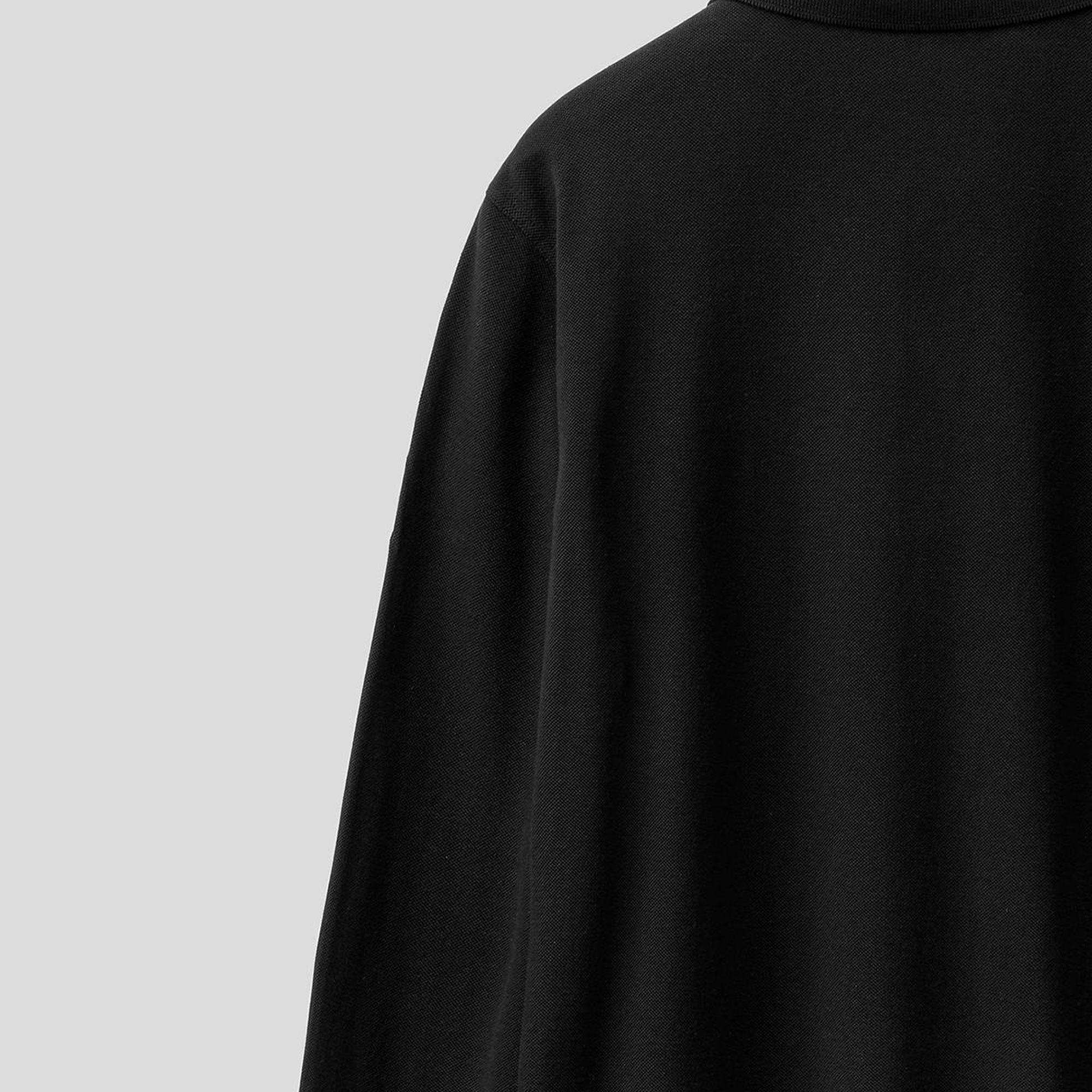 Erkek Siyah Uzun Kol Polo T-Shirt