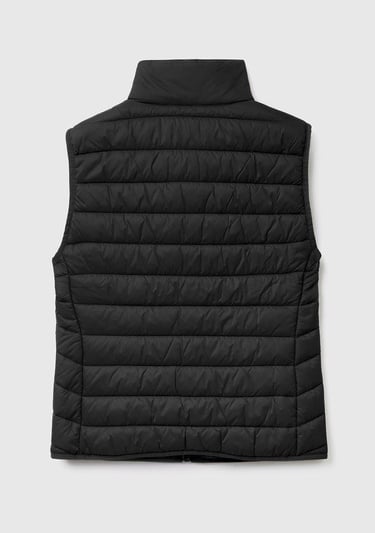  Kadın Siyah Recycled Polyester Dolgulu  Pufa Yelek