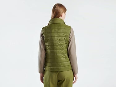 Kadın Haki Recycled Polyester Dolgulu  Pufa Yelek