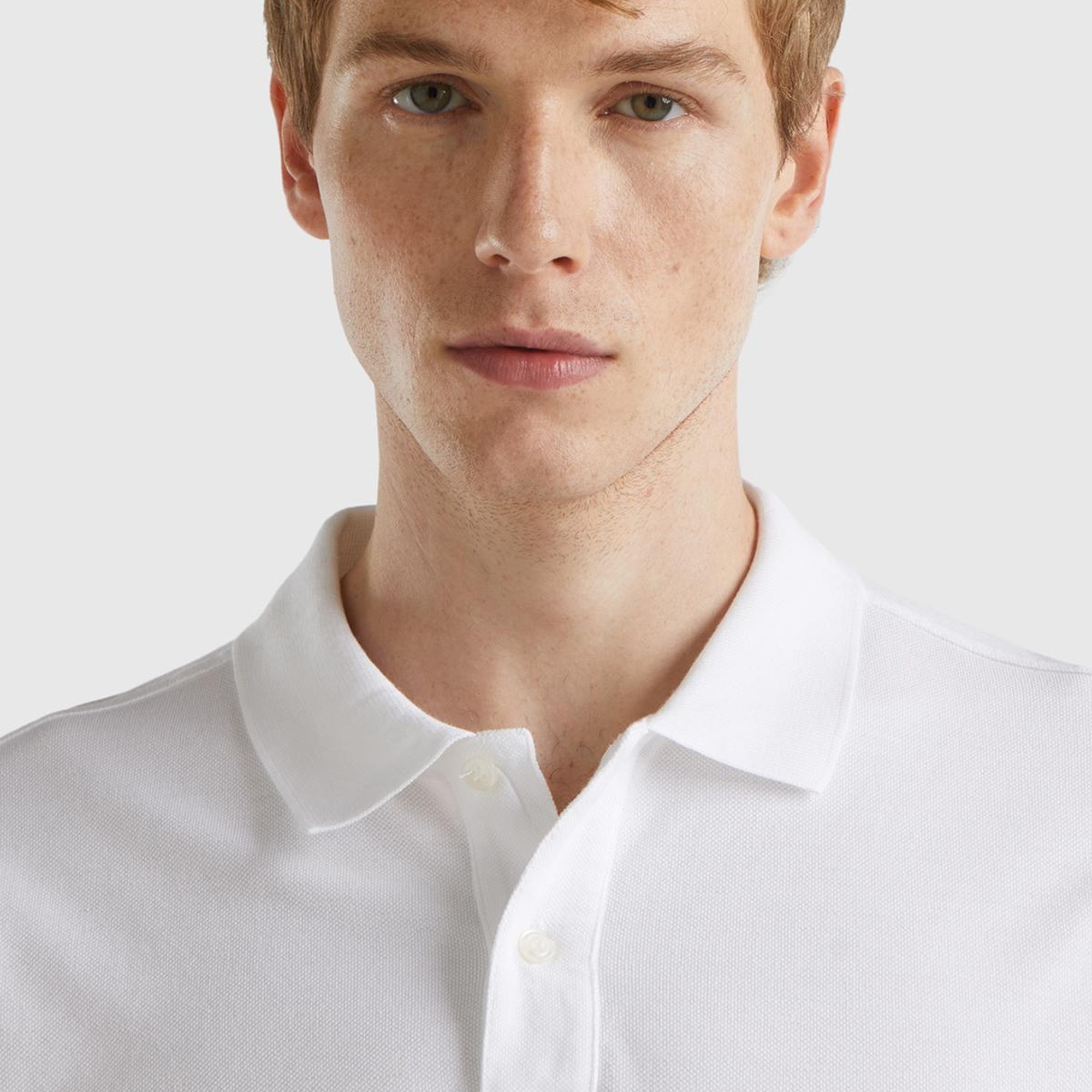 Erkek Beyaz Uzun Kol Polo T-Shirt