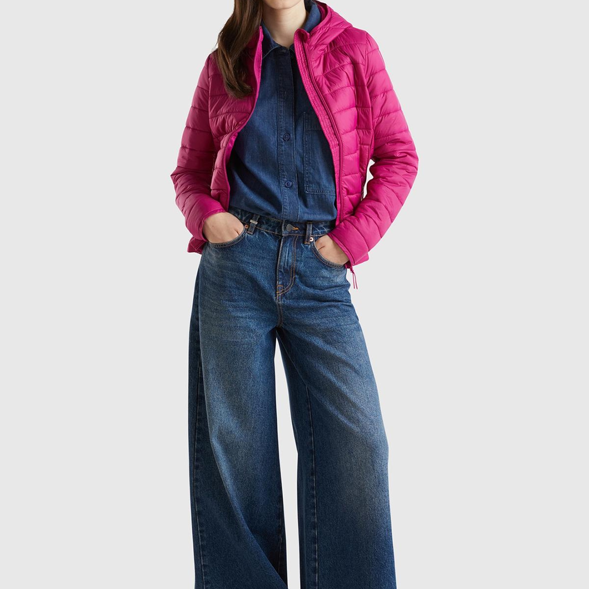 Kadın Fuşya Recycled Polyester Dolgulu  Pufa Mont