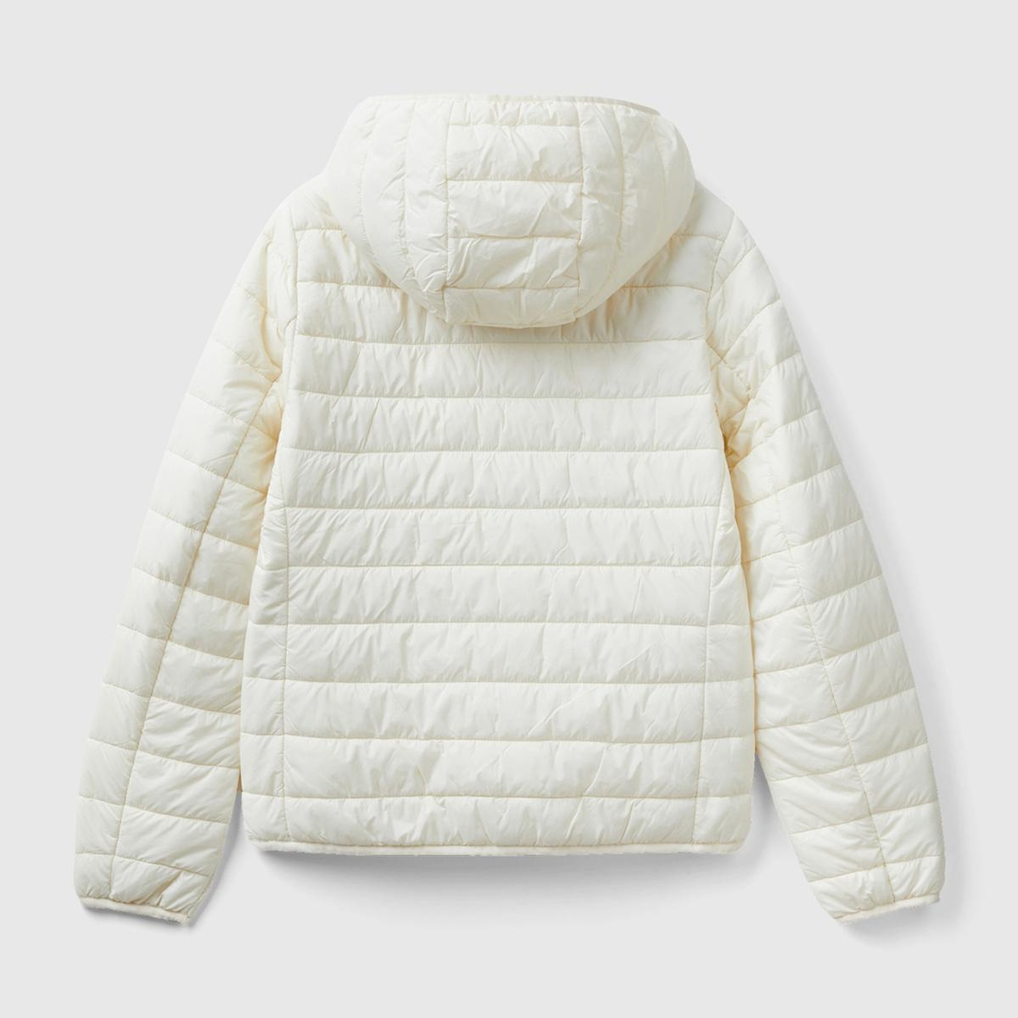 Kadın Krem Recycled Polyester Dolgulu  Pufa Mont