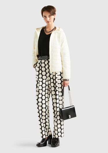  Kadın Krem Recycled Polyester Dolgulu  Pufa Mont