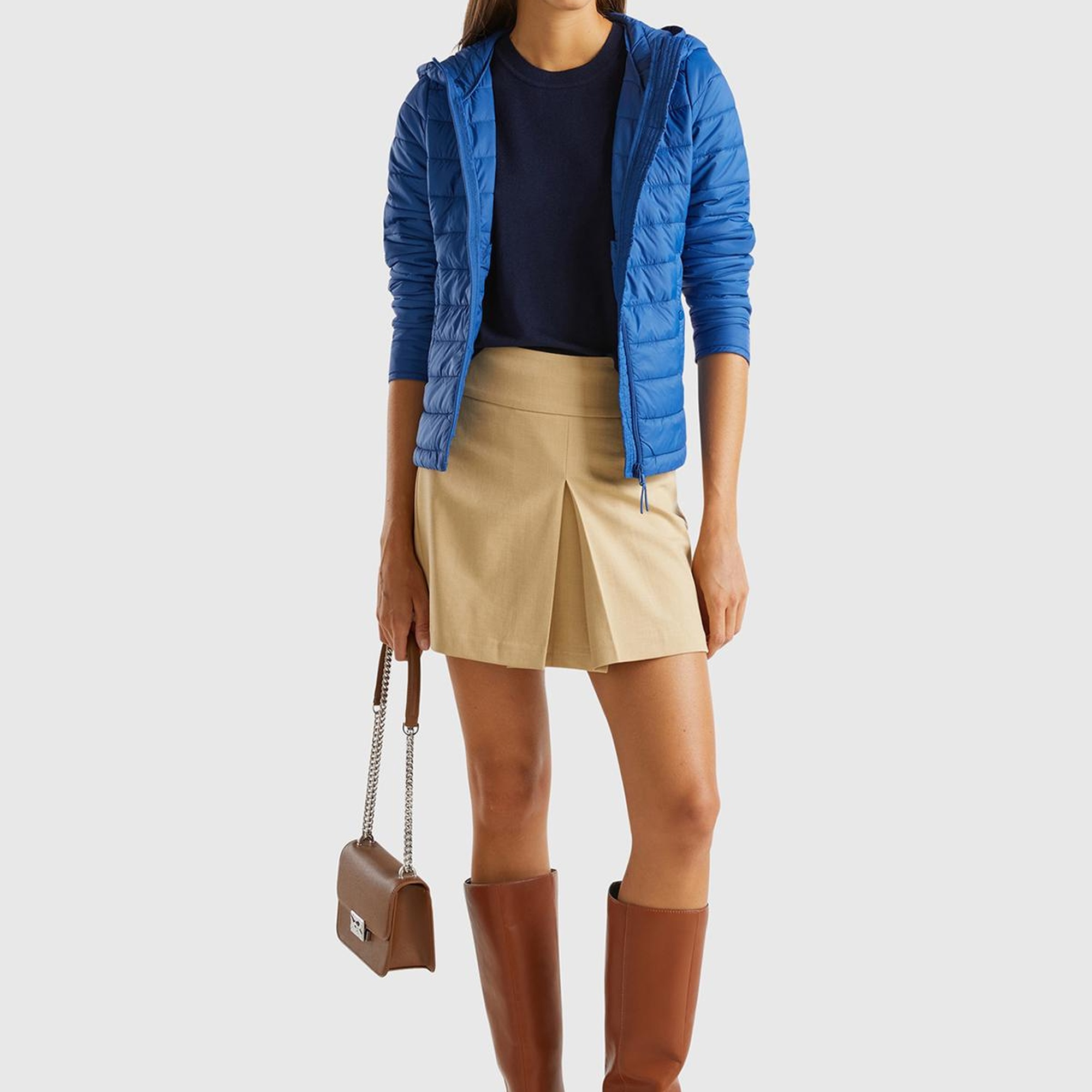 Kadın Gece Mavisi Recycled Polyester Dolgulu  Pufa Mont