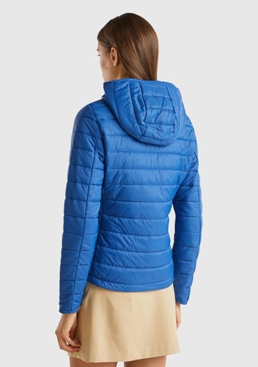  Kadın Gece Mavisi Recycled Polyester Dolgulu  Pufa Mont