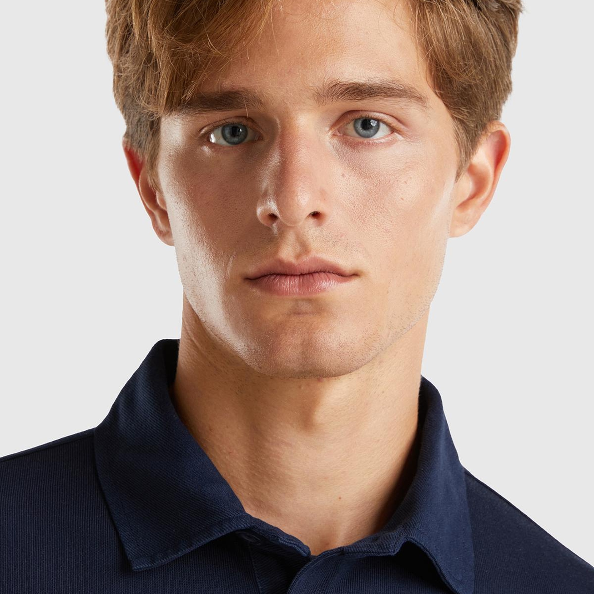 Erkek Lacivert %100 Pamuk Önü Logo Detaylı Düğmeli Polo Yaka T-Shirt