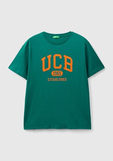  Erkek Koyu Yeşil %100 Pamuk Baskılı Kısa Kollu Yuvarlak Yaka T-Shirt