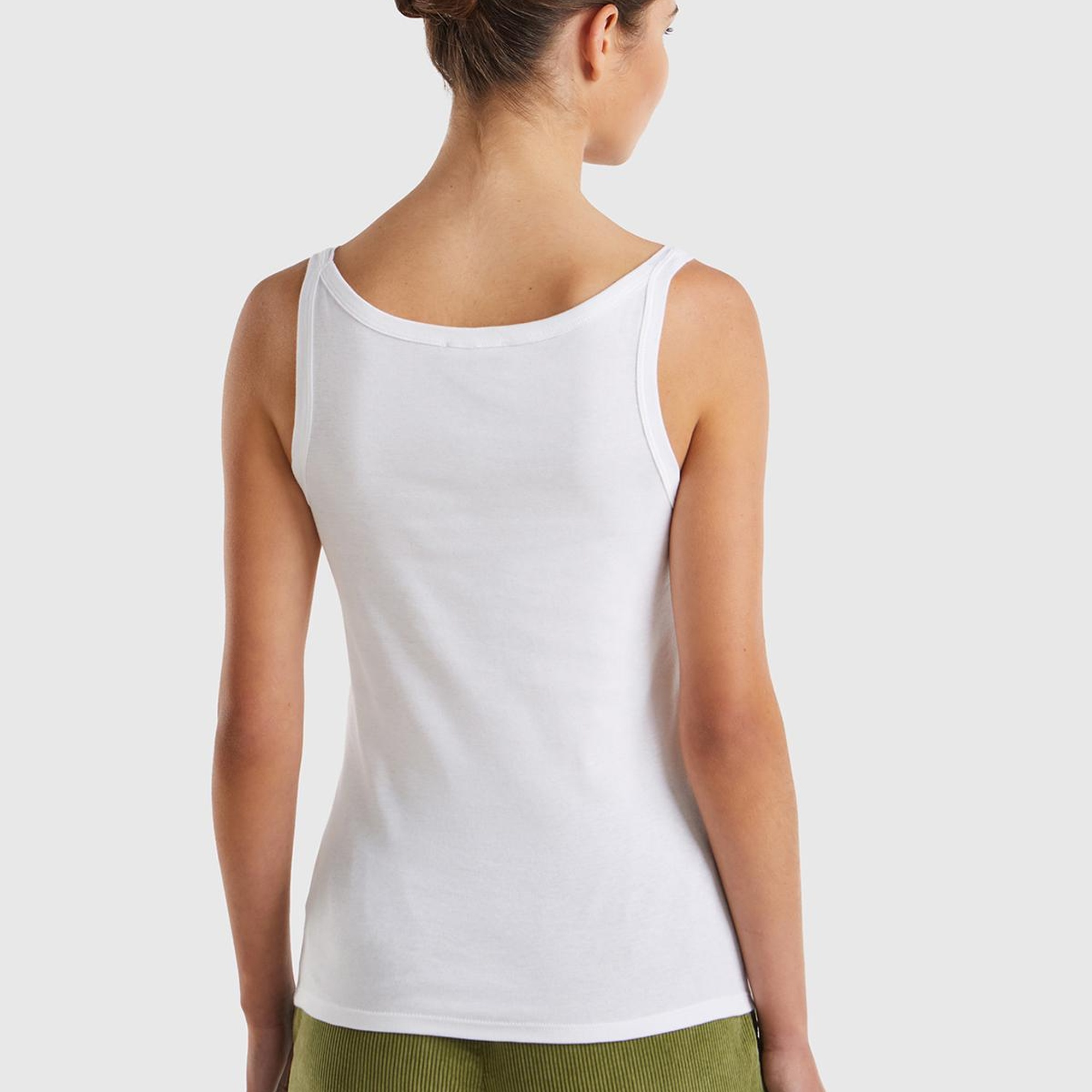 Kadın Beyaz %100 Koton Basic Atlet