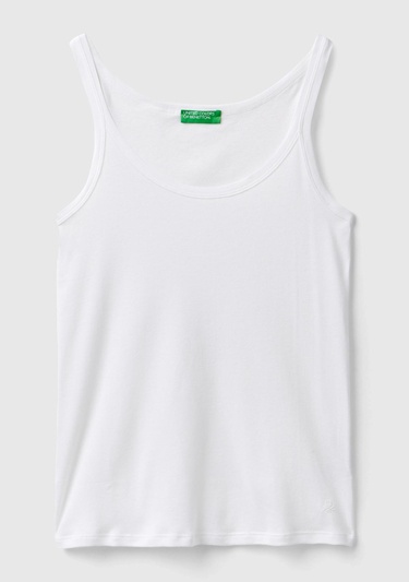  Kadın Beyaz %100 Koton Basic Atlet