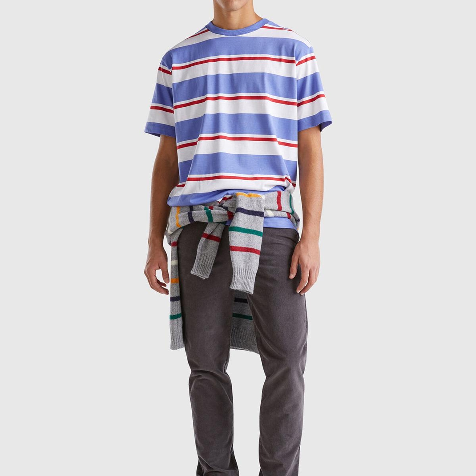 Erkek Antrasit Pamuk Karışımlı Arkası Biyeli Cepli Dar Kesim Kadife Pantolon