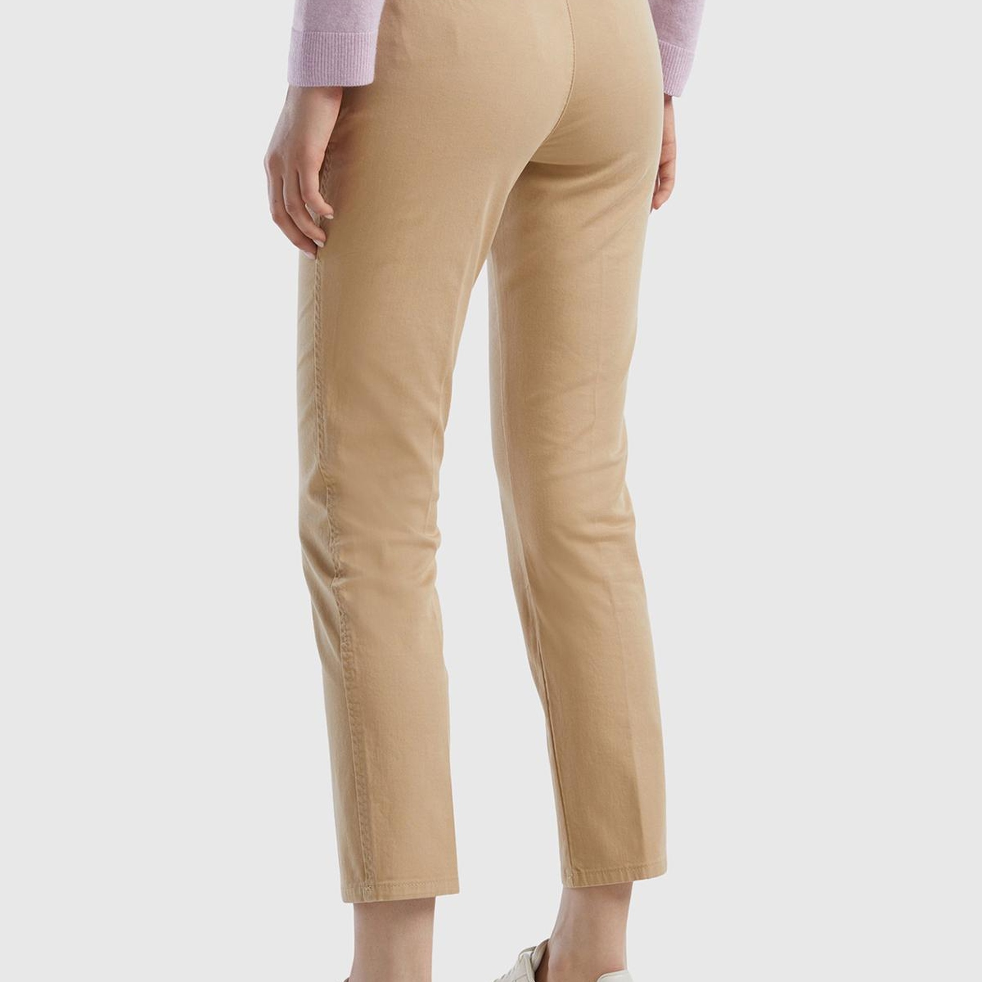 Kadın Vizon Elastanlı Basic Chino Pantolon