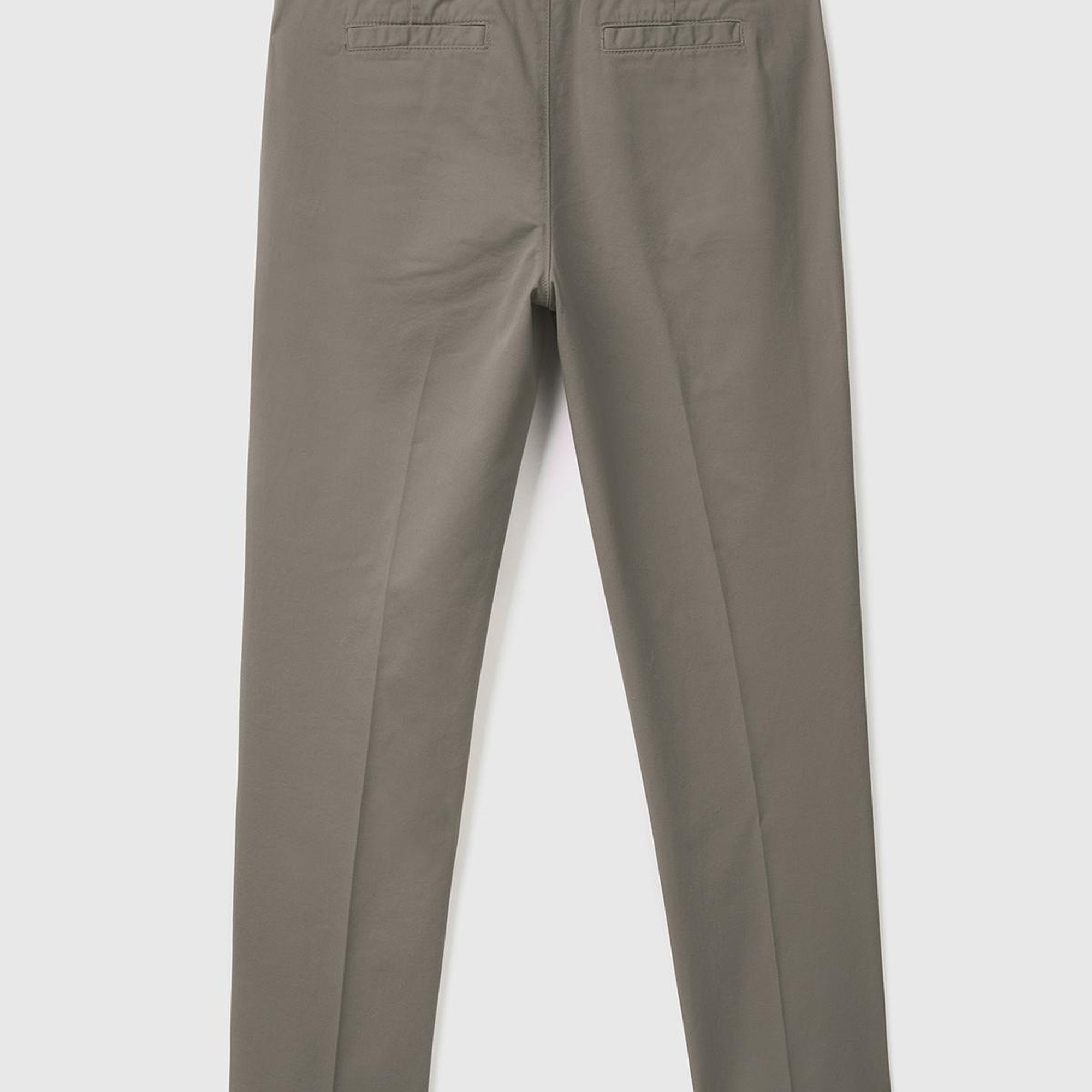 Kadın Gri Elastanlı Basic Chino Pantolon
