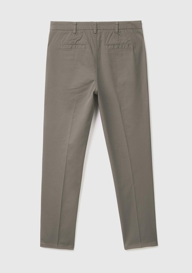  Kadın Gri Elastanlı Basic Chino Pantolon