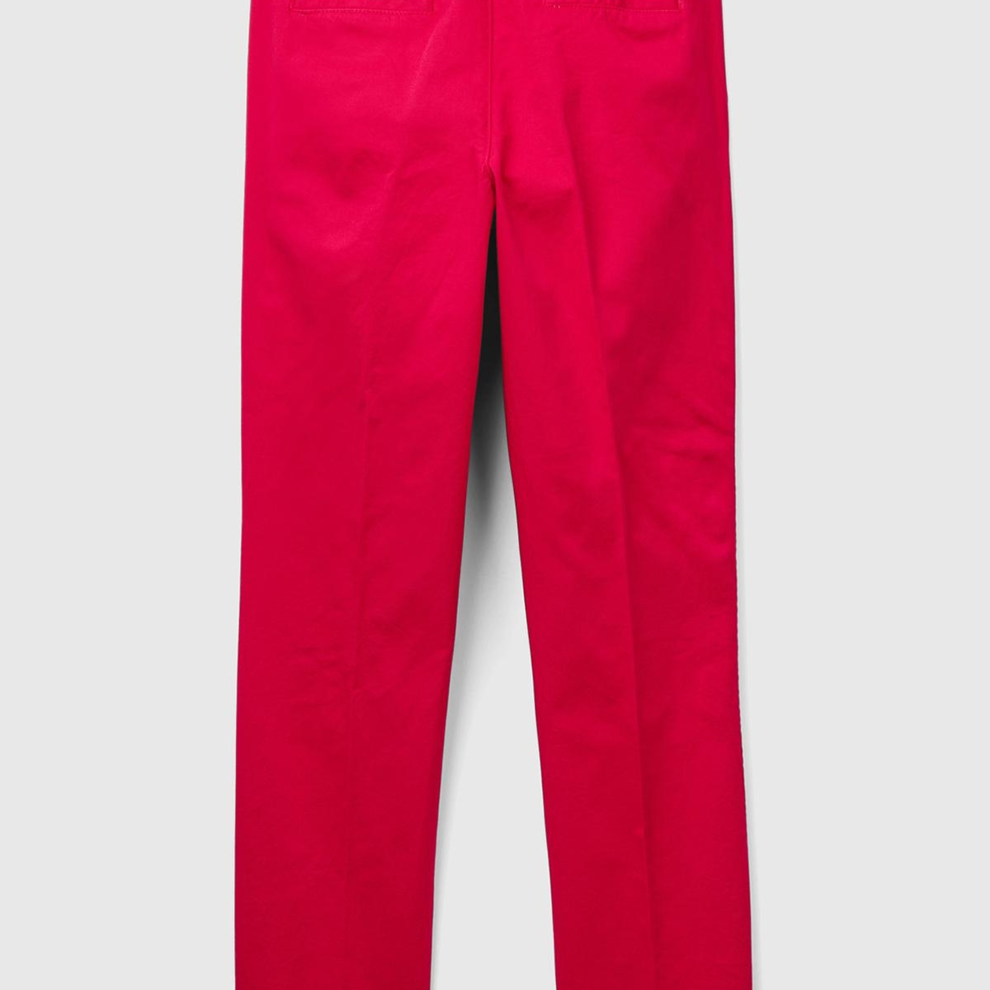 Kadın Kırmızı Elastanlı Basic Chino Pantolon