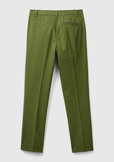  Kadın Haki Elastanlı Basic Chino Pantolon