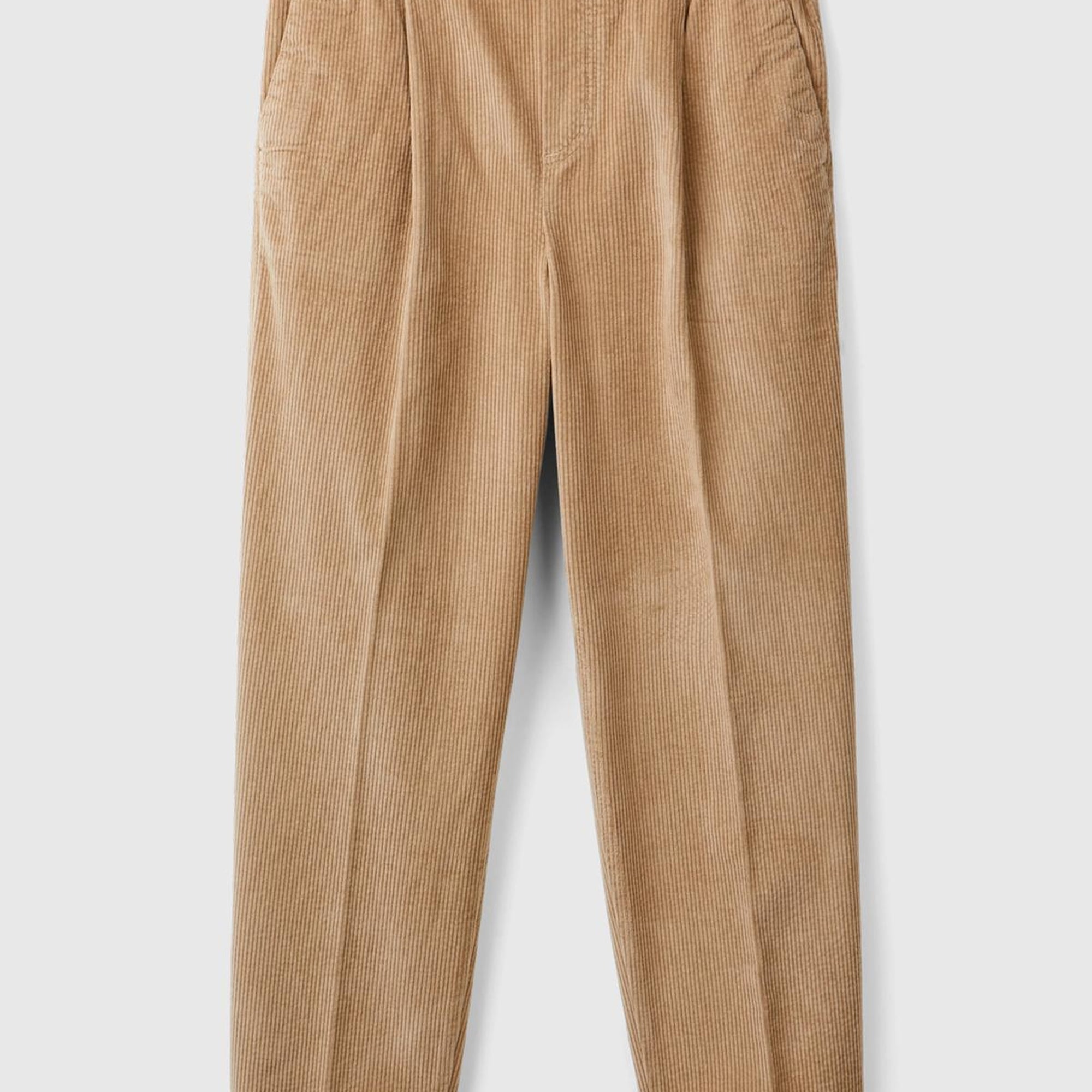 Kadın Taba Beli Lastikli Kadife Pantolon