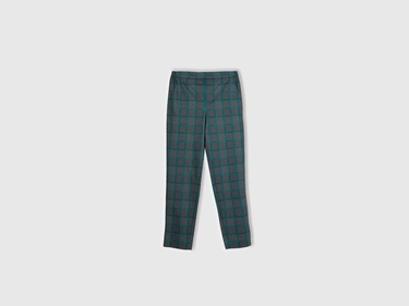  Kadın Gri Mix Viskoz Karışımlı Tamamı Desenli Beli Lastikli Pantolon