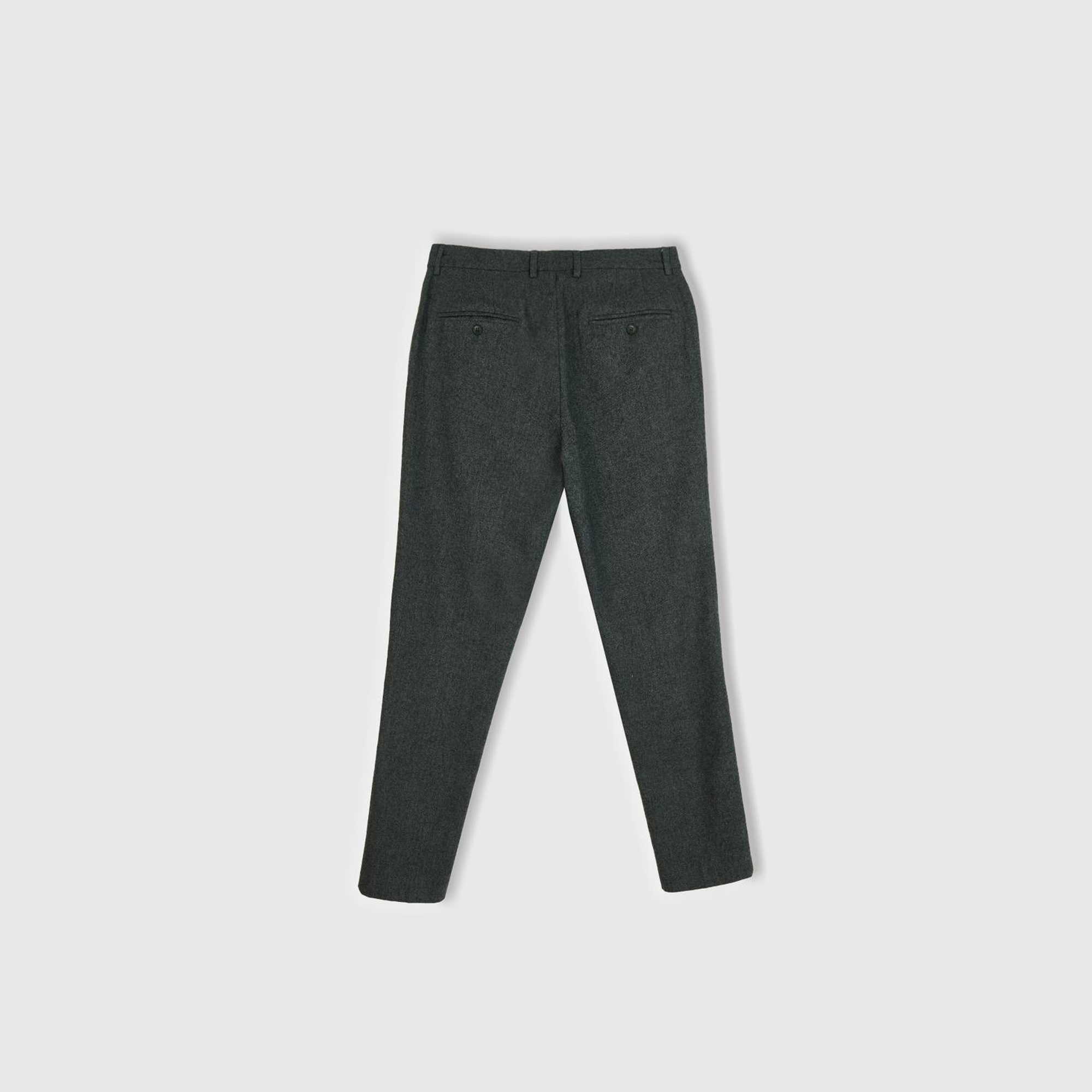 Erkek Antrasit Yün Karışımlı Dar Kesim Pantolon