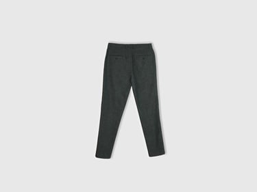  Erkek Antrasit Yün Karışımlı Dar Kesim Pantolon