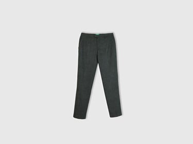  Erkek Antrasit Yün Karışımlı Dar Kesim Pantolon