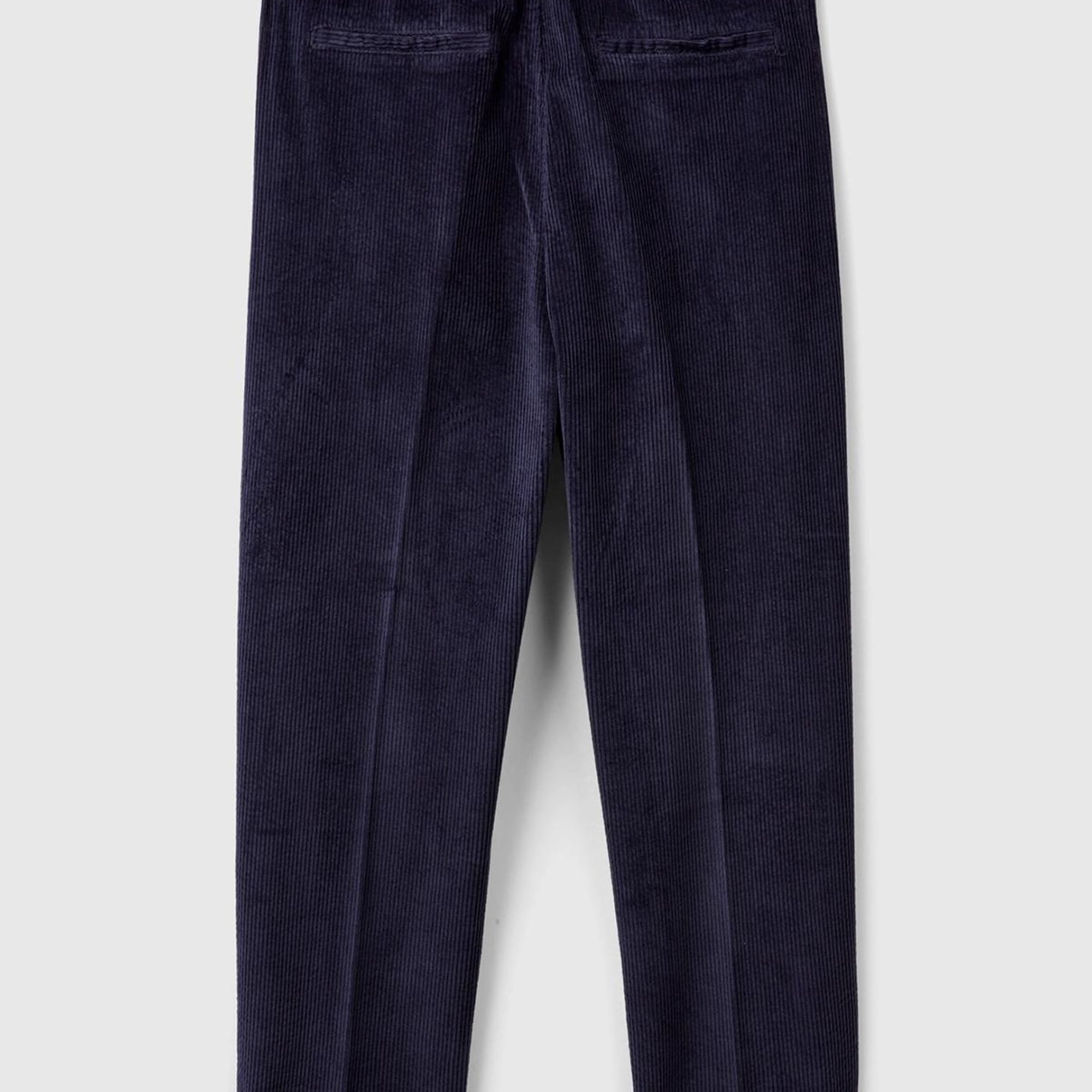 Kadın Lacivert Beli Lastikli Kadife Pantolon