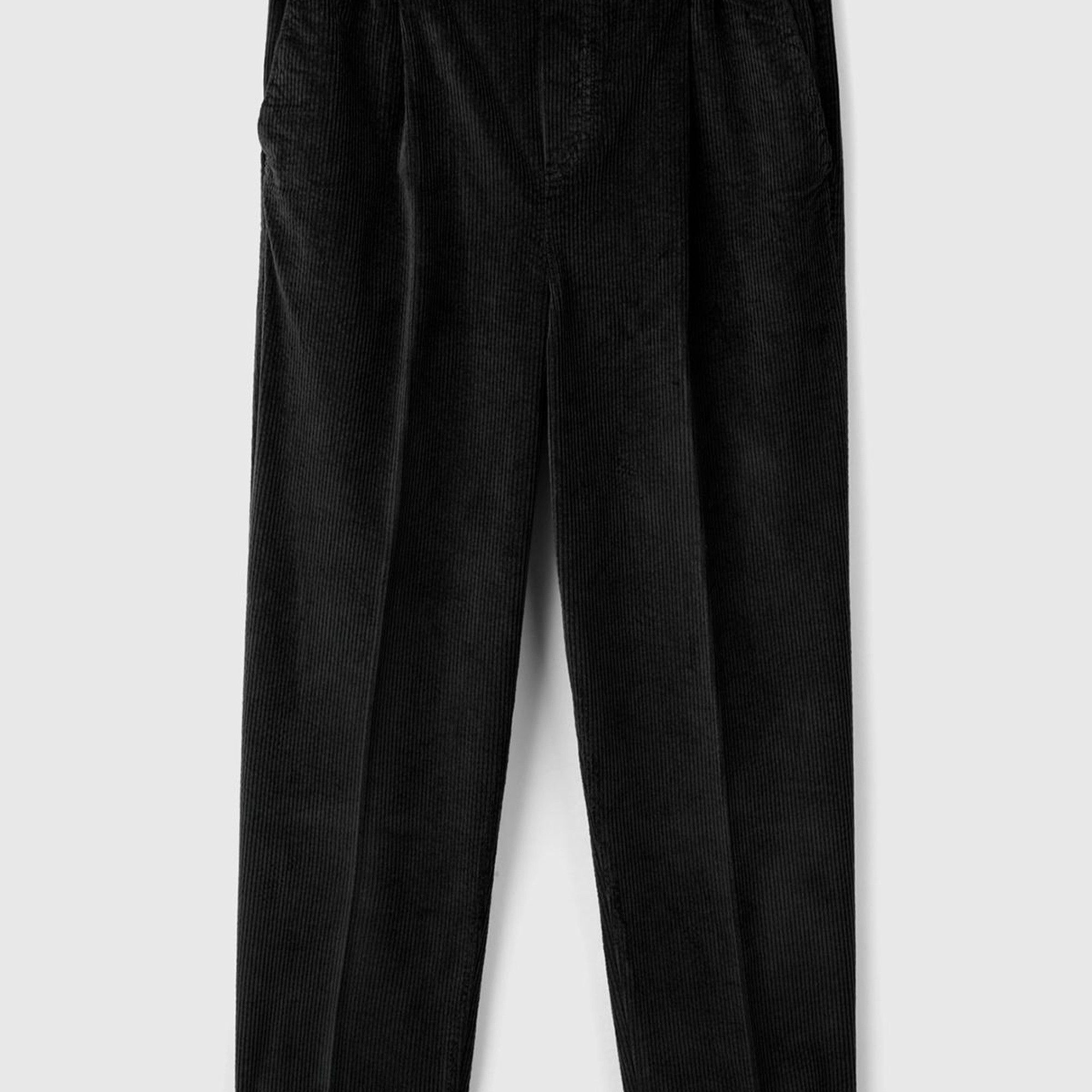 Kadın Siyah Beli Lastikli Kadife Pantolon