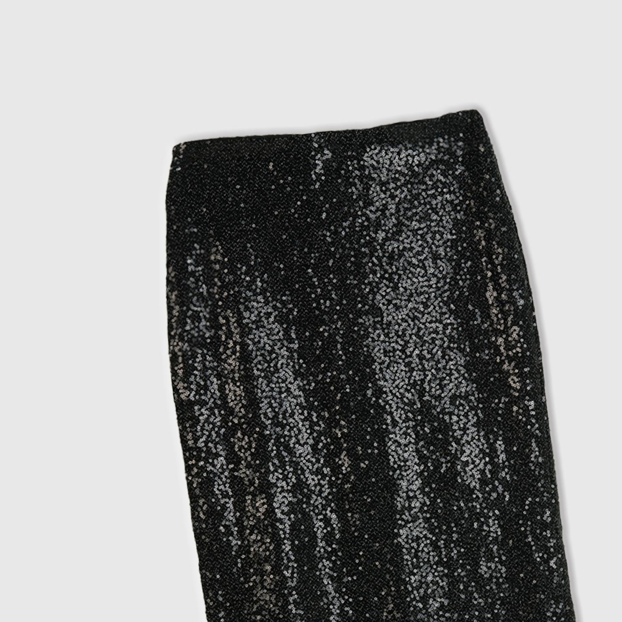 Kadın Siyah İçi Jarse Astarlı Arkası Yırtmaçlı Kalem Etek