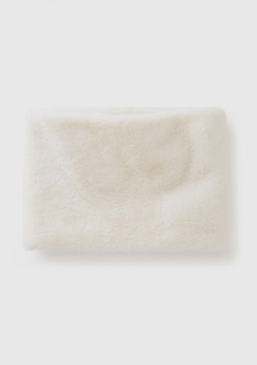  Kadın Beyaz Kürk Görünümlü Yumuşak Boyunluk