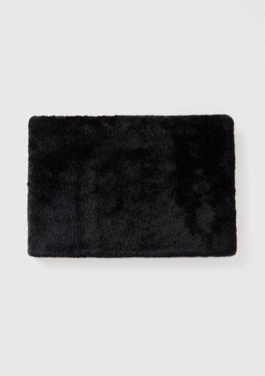  Kadın Siyah Kürk Görünümlü Yumuşak Boyunluk