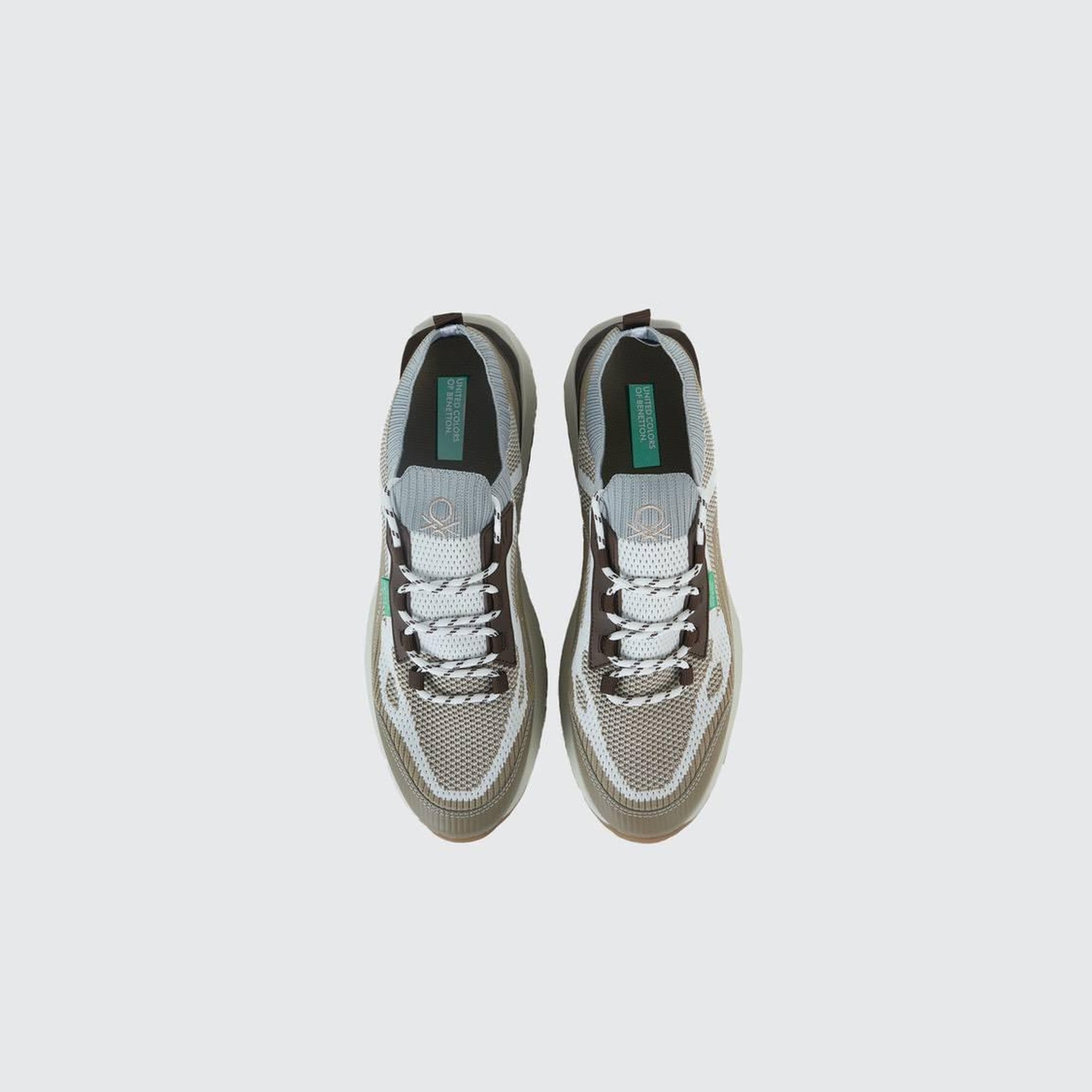 Erkek Kahverengi Kontrast Renk Detaylı Logolu Bağcıklı Spor Ayakkabı