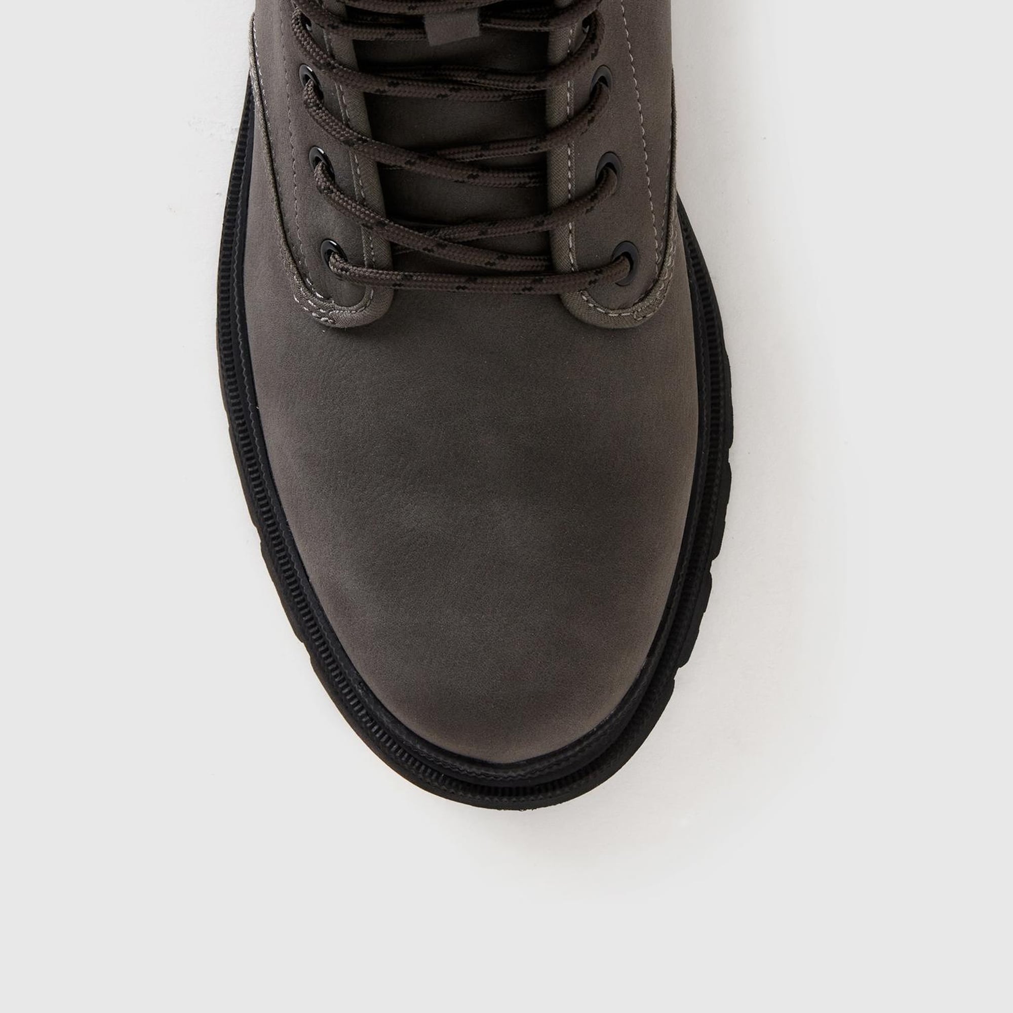 Erkek Siyah Bağcıklı Suni Deri Bot