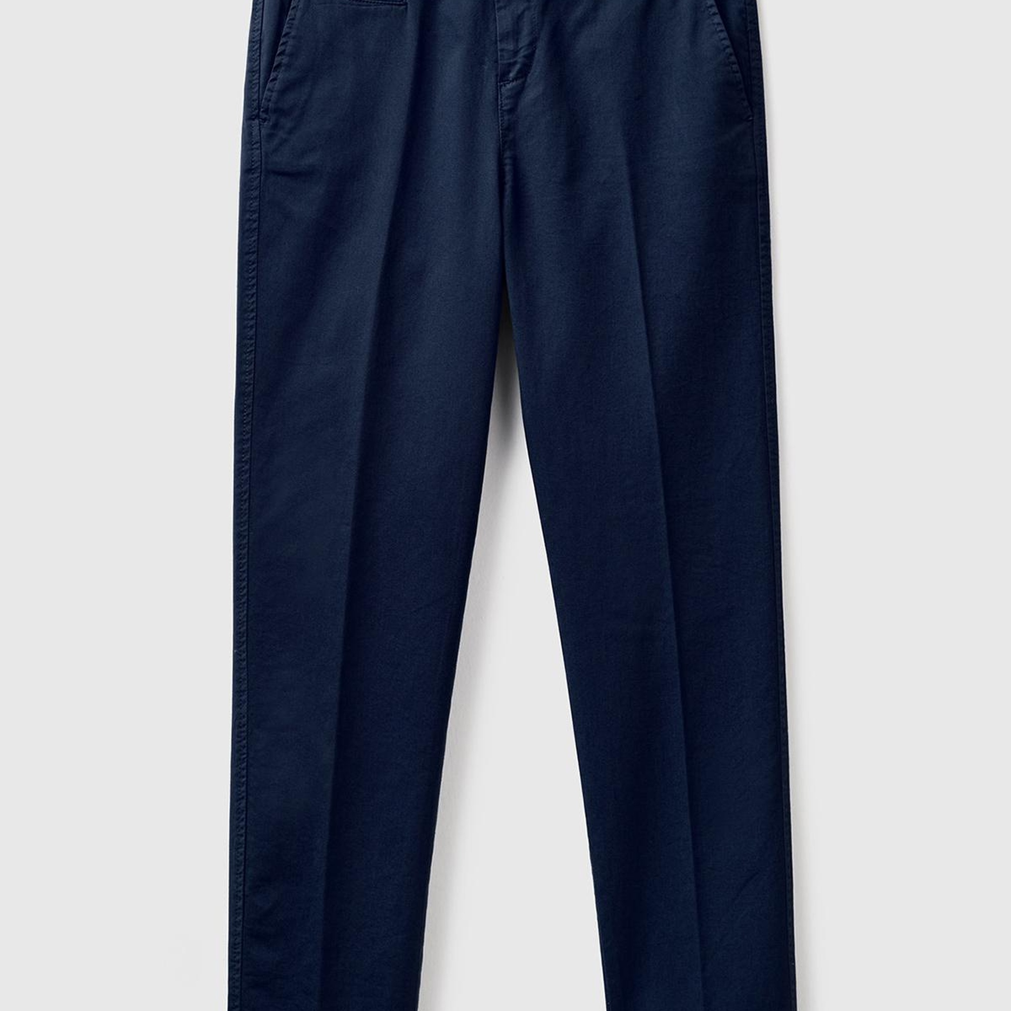 Kadın Lacivert Elastanlı Basic Chino Pantolon