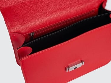  Kadın Kırmızı Logo Detaylı Metal Tokalı Çanta