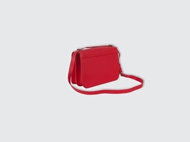  Kadın Kırmızı Logo Detaylı Metal Tokalı Çanta