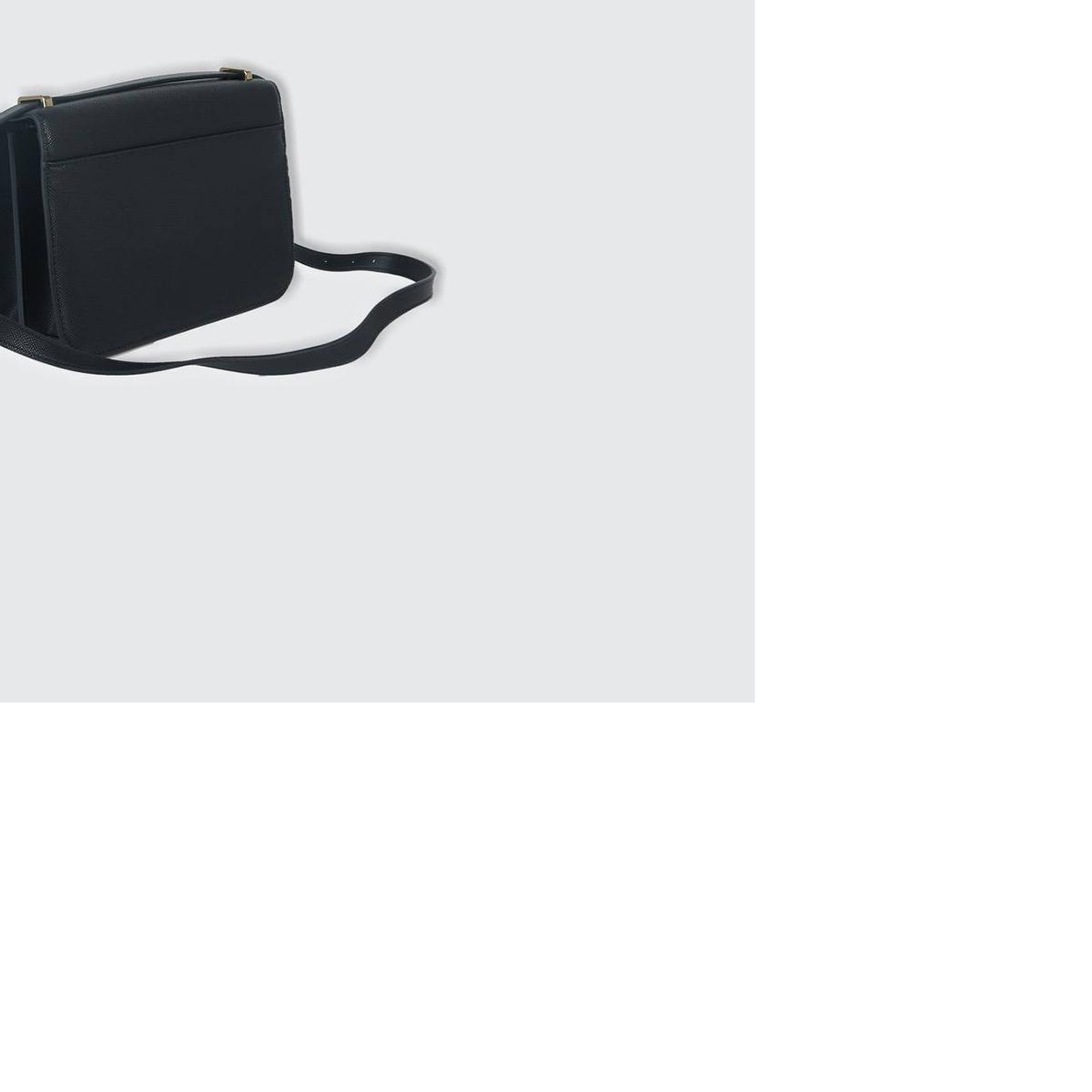 Kadın Siyah Logo Detaylı Metal Tokalı Çanta